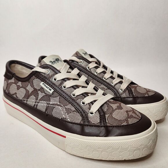 Coach Citysole Platform Sneaker Shoes Monogram Logo Womens Size 8 - Picture 4 of 16